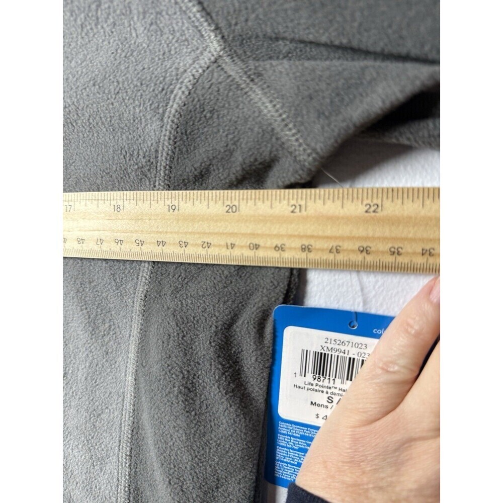 Columbia Life Point 1/4 Zip Fleece Men’s Dark GR & Gray Two Toned Size Small NEW - Picture 7 of 8